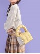 Milky Yellow Toast Shape Design Summer Large Capacity Cute Sweet Lolita Portable Shoulder Bag