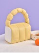 Milky Yellow Toast Shape Design Summer Large Capacity Cute Sweet Lolita Portable Shoulder Bag