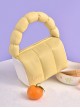 Milky Yellow Toast Shape Design Summer Large Capacity Cute Sweet Lolita Portable Shoulder Bag