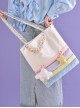 Simple All-Match Student Commute Large-Capacity Rainbow Stitching Sweet Lolita Shoulder Bag