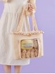 Cute Girl Transparent Oven Design Burger Little Bear Large Capacity Sweet Lolita Portable Shoulder Bag