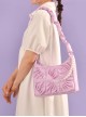 French Simple Stitching Pearl Love Chain Decoration Early Spring Armpit Bag Classic Lolita Portable Shoulder Bag