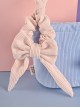 Autumn-Winter Contrast Color Corduroy Detachable Blue Flower Bowknot Decoration Sweet Lolita Portable Shoulder Bag