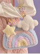 Cute Plush Macaron Rainbow Stereoscopic Stars Cloud Decoration Sweet Lolita Portable Shoulder Bag