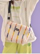 Autumn-Winter Stripe Plush Stereoscopic Small Square Bag Classic Lolita Portable Shoulder Bag
