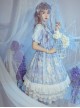 Wonderful Undersea Series Conch Shell Jellyfish Undersea Print Blue Sweet Elegant Classic Lolita Short-Sleeved Dress