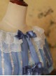 Wonderful Undersea Series Conch Shell Jellyfish Undersea Print Blue Sweet Elegant Classic Lolita Short-Sleeved Dress