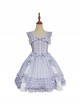 Purple Elegant Square Neck Bowknot Decoration Spring Summer Pure Color Classic Lolita Sleeveless Dress