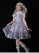 Purple Elegant Square Neck Bowknot Decoration Spring Summer Pure Color Classic Lolita Sleeveless Dress