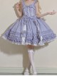 Purple Elegant Square Neck Bowknot Decoration Spring Summer Pure Color Classic Lolita Sleeveless Dress