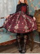 Red Queen Series Cool Girls Black-Red Stitching Plaid Print Gothic Lolita Sleeveless Dress