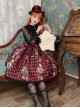 Red Queen Series Cool Girls Black-Red Stitching Plaid Print Gothic Lolita Sleeveless Dress