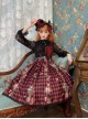 Red Queen Series Cool Girls Black-Red Stitching Plaid Print Gothic Lolita Sleeveless Dress