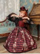 Red Queen Series Cool Girls Black-Red Stitching Plaid Print Gothic Lolita Sleeveless Dress