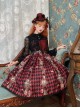 Red Queen Series Cool Girls Black-Red Stitching Plaid Print Gothic Lolita Sleeveless Dress