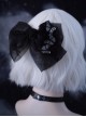 Black Handwork Organza Simple All-Match Three-Dimensional Butterfly Embroidery Gothic Lolita Hair Clip