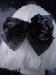 Black Handwork Organza Simple All-Match Three-Dimensional Butterfly Embroidery Gothic Lolita Hair Clip