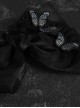 Black Handwork Organza Simple All-Match Three-Dimensional Butterfly Embroidery Gothic Lolita Hair Clip