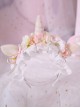 Fantasy Unicorn Girly Lace Flower Decoration Wool Felt Sweet Lolita Headband