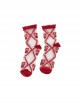 Sweetheart Cherry Series Cute Girly Cherry Print Sweet Lolita Socks