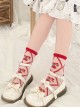 Sweetheart Cherry Series Cute Girly Cherry Print Sweet Lolita Socks