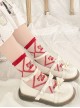 Sweetheart Cherry Series Cute Girly Cherry Print Sweet Lolita Socks