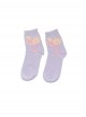 Yawn Rabbit Series Pink Purple Rabbit Print Short Knitted Socks Sweet Lolita Socks