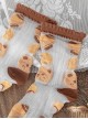 Little Bear Cookie Series Cute Bear Cookie Summer Thin Breathable Sweet Lolita Socks