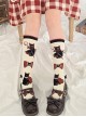 Dessert Earl Cat Series Kitten Bowknot Print Knitted Sweet Lolita Socks