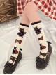 Dessert Earl Cat Series Kitten Bowknot Print Knitted Sweet Lolita Socks