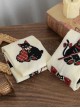 Dessert Earl Cat Series Kitten Bowknot Print Knitted Sweet Lolita Socks