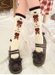 Dessert Earl Cat Series Polka Dot Love Bowknot Printing Sweet Lolita Knitted Socks