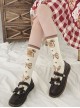 Little Bear Toast Series Tableware Bear Toast Bowknot Cute Print Sweet Lolita Knitted Socks