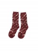 Christmas Little Bear Series Red Little Bear Christmas Knitted Print Sweet Lolita Socks