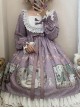 Fairy Tale Series Square Neck Elegant Lace Print Daily Classic Lolita Long Sleeve Dress