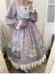 Fairy Tale Series Square Neck Elegant Lace Print Daily Classic Lolita Long Sleeve Dress