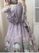 Fairy Tale Series Square Neck Elegant Lace Print Daily Classic Lolita Long Sleeve Dress