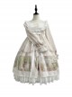 Fairy Tale Series Square Neck Elegant Lace Print Daily Classic Lolita Long Sleeve Dress