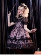 Striped Witch Cat Print Detachable Black Star Lace Net Yarn Halloween Gothic Lolita Sleeveless Dress