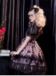 Striped Witch Cat Print Detachable Black Star Lace Net Yarn Halloween Gothic Lolita Sleeveless Dress