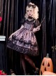 Striped Witch Cat Print Detachable Black Star Lace Net Yarn Halloween Gothic Lolita Sleeveless Dress