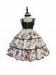 Simple Sweet Punk Style Syringe Medicine Box Pill Print Punk Lolita Sleeveless Dress