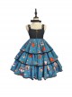 Simple Sweet Punk Style Syringe Medicine Box Pill Print Punk Lolita Sleeveless Dress