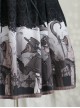 Delorme Gray Crow Series Gothic Style Black Print Simple Halloween Gothic Lolita Sleeveless Dress