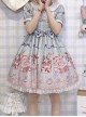 Gift Box Series Cute Doll Collar Gift Box Printed Bowknot Decoration Sweet Lolita Short Sleeve Dress