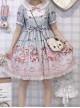 Gift Box Series Cute Doll Collar Gift Box Printed Bowknot Decoration Sweet Lolita Short Sleeve Dress