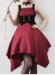 Undead Concerto Series Gothic Style Simple Irregular Hem Slim Fit Gothic Lolita Sleeveless Dress