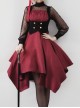 Undead Concerto Series Gothic Style Simple Irregular Hem Slim Fit Gothic Lolita Sleeveless Dress