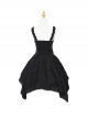 Undead Serenade Series Black Irregular Hem Design Detachable Short Shawl Gothic Lolita Sleeveless Dress