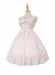 Anne's Gift Series Pure Color Polka Dot Simple Lace Decorate Classic Lolita Sleeveless Dress